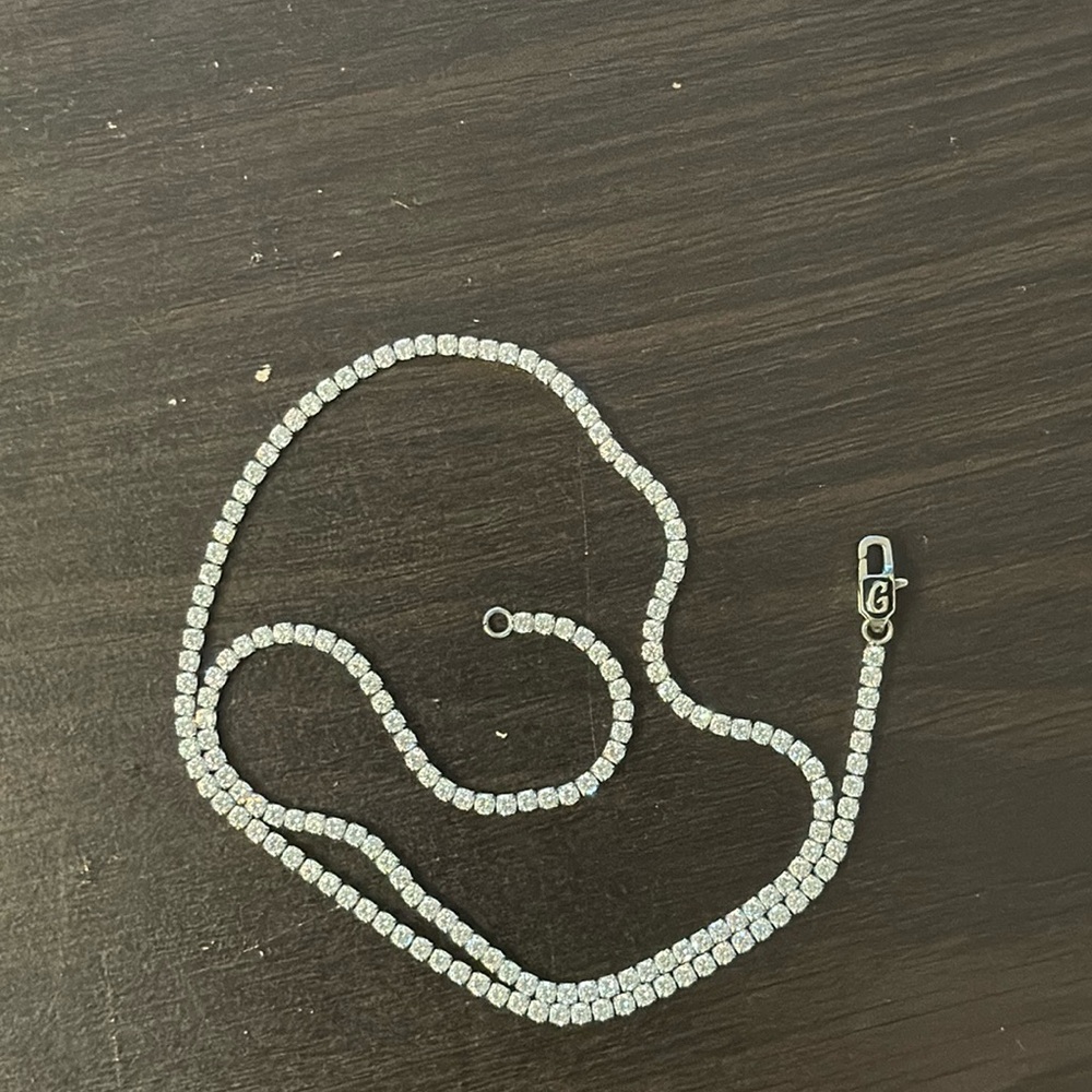 Men’s diamond tennis necklace